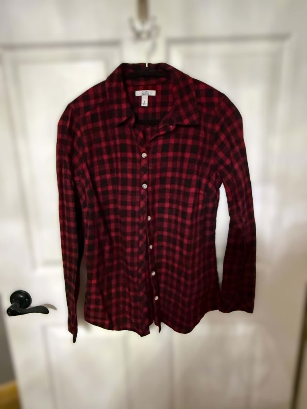 Croft & Barrow Checkered Plaid Long Sleeve Button Down